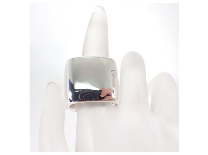 Chanel 925 Eckiger Breiter Ring Silber - Ansicht 4