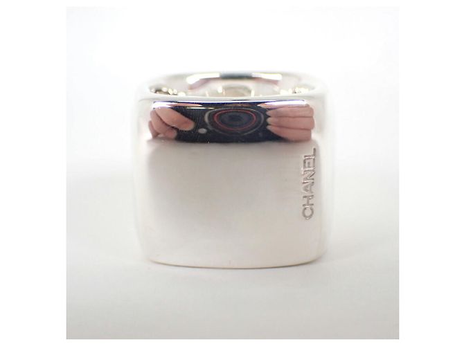 Chanel 925 Eckiger Breiter Ring Silber - Ansicht 8
