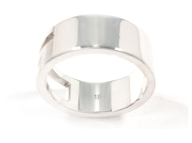 Anello G con intaglio firmato GUCCI Argento - vista 5