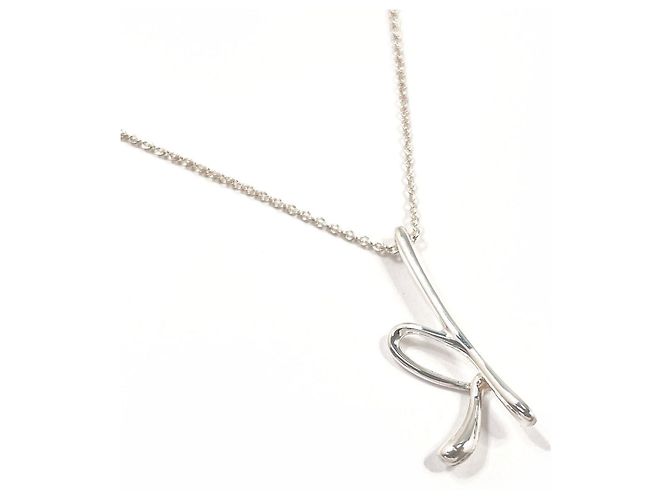 Tiffany & Co Tiffany Buchstaben K Initial Halskette Elsa Peretti Silber - Ansicht 2