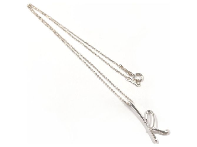 Tiffany & Co Tiffany Buchstaben K Initial Halskette Elsa Peretti Silber - Ansicht 3