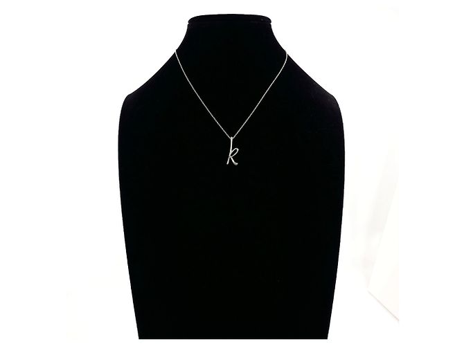 Tiffany & Co Tiffany Buchstaben K Initial Halskette Elsa Peretti Silber - Ansicht 6