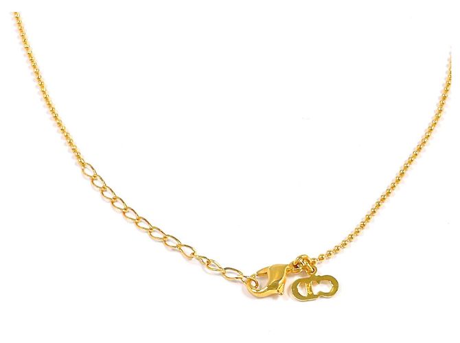 Collana Christian Dior Circle Star Logo D'oro Arancione - vista 4