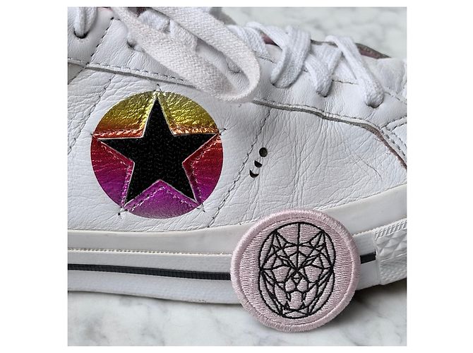 Converse One Star Sneakers Basse in Pelle - Bianco/Rosa Metallico - vista 5
