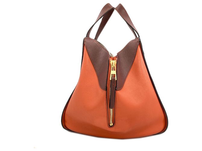 Loewe Hammock Small 2-Way Handtasche Braun Orange - Ansicht 3