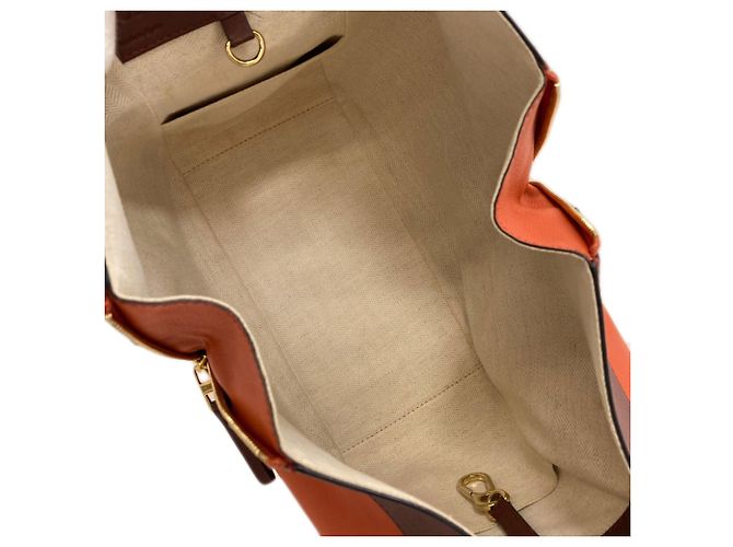 Loewe Hammock Small 2-Way Handtasche Braun Orange - Ansicht 5