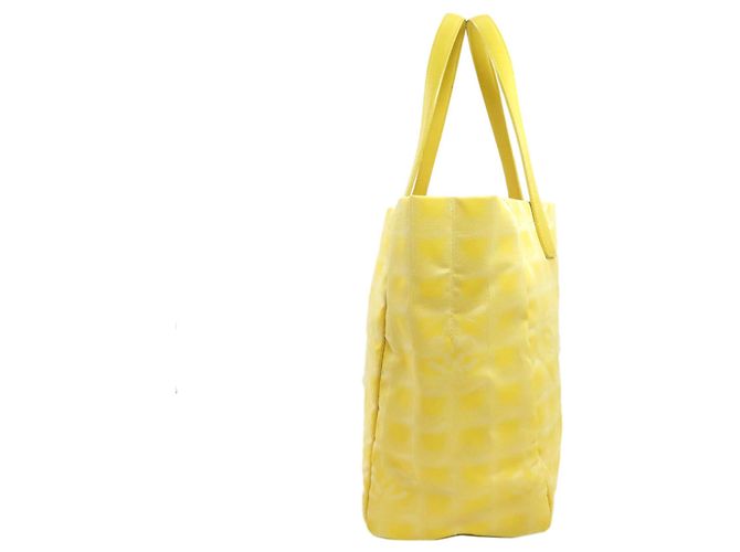 Borsa Tote Chanel New Travel Line MM Giallo - vista 3
