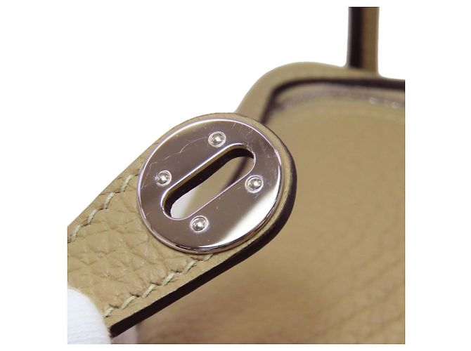 Hermès Borsa Hermes Lindy Mini Verso Maxi Cadreille Beige - vista 16