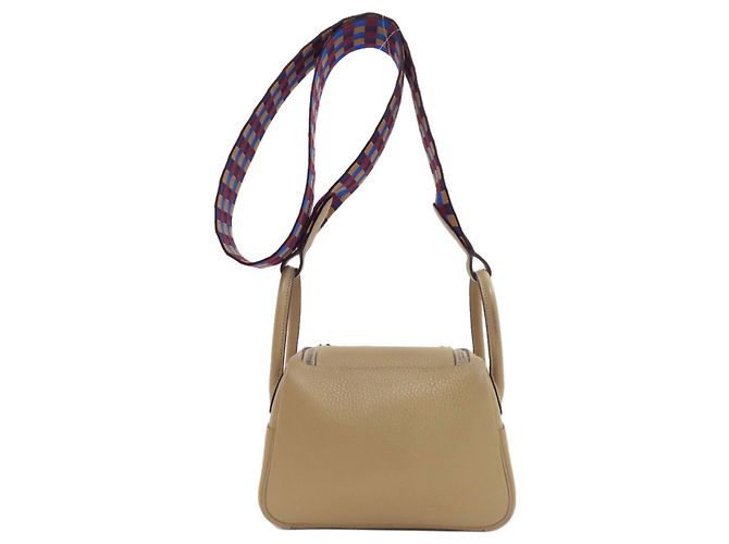 Hermès Borsa Hermes Lindy Mini Verso Maxi Cadreille Beige - vista 2