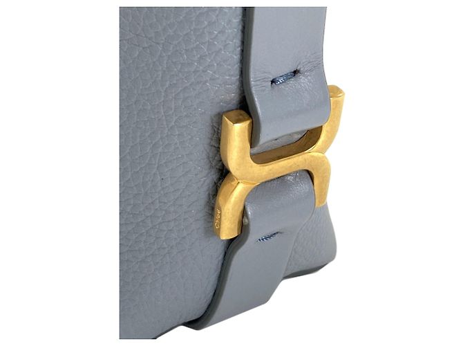 Borsa a Spalla con Catena Chloé Marcie Blu chiaro - vista 13