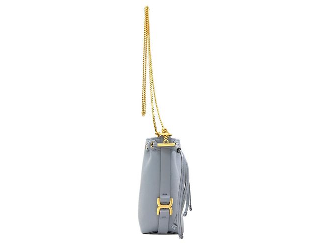 Borsa a Spalla con Catena Chloé Marcie Blu chiaro - vista 3