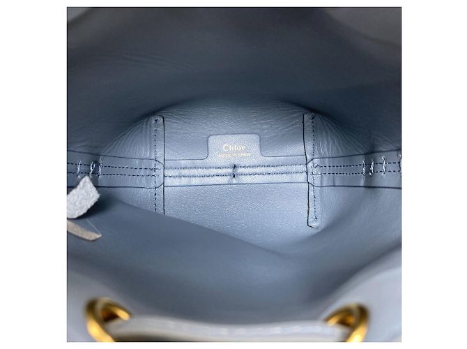 Borsa a Spalla con Catena Chloé Marcie Blu chiaro - vista 5