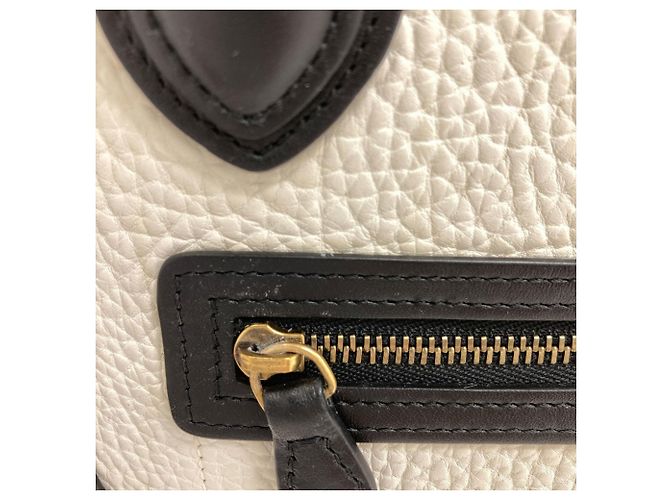 Céline Borsa Celine Luggage Nano 2-Way Nero Bianco - vista 11