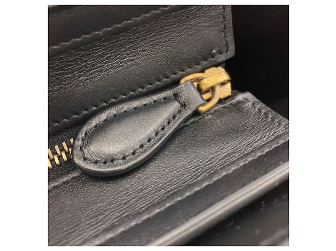 Céline Borsa Celine Luggage Nano 2-Way Nero Bianco - vista 13