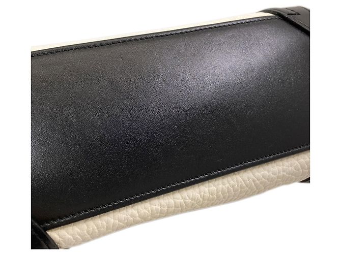 Céline Borsa Celine Luggage Nano 2-Way Nero Bianco - vista 17