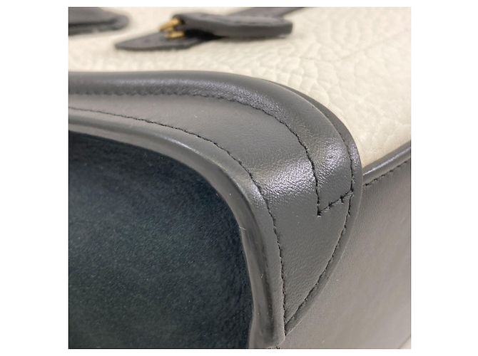 Céline Borsa Celine Luggage Nano 2-Way Nero Bianco - vista 26