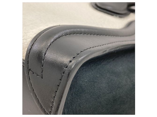 Céline Borsa Celine Luggage Nano 2-Way Nero Bianco - vista 27