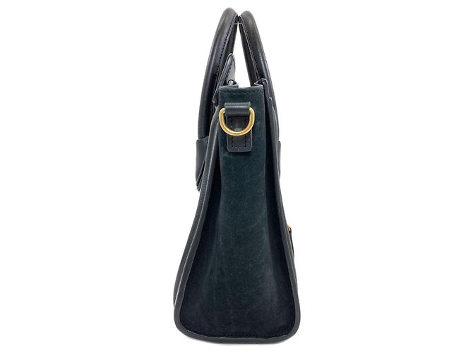 Céline Borsa Celine Luggage Nano 2-Way Nero Bianco - vista 3
