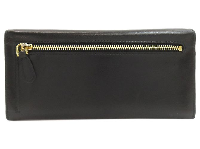 Prada Langgeldbörse aus Kalbsleder Schwarz - Ansicht 2