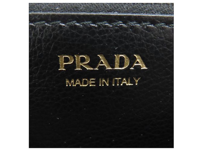 Prada Langgeldbörse aus Kalbsleder Schwarz - Ansicht 7