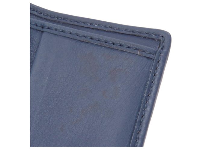 Gucci GG Signature Shima Bi-fold Wallet Blau Dunkelbraun - Ansicht 10