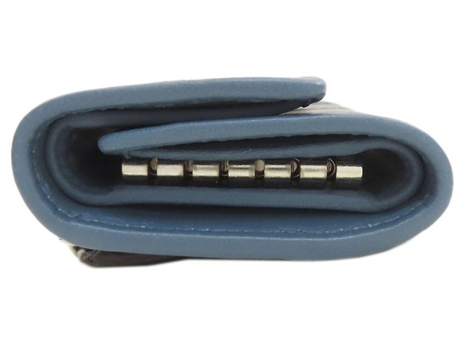 Gucci GG Signature Shima Bi-fold Wallet Blau Dunkelbraun - Ansicht 3