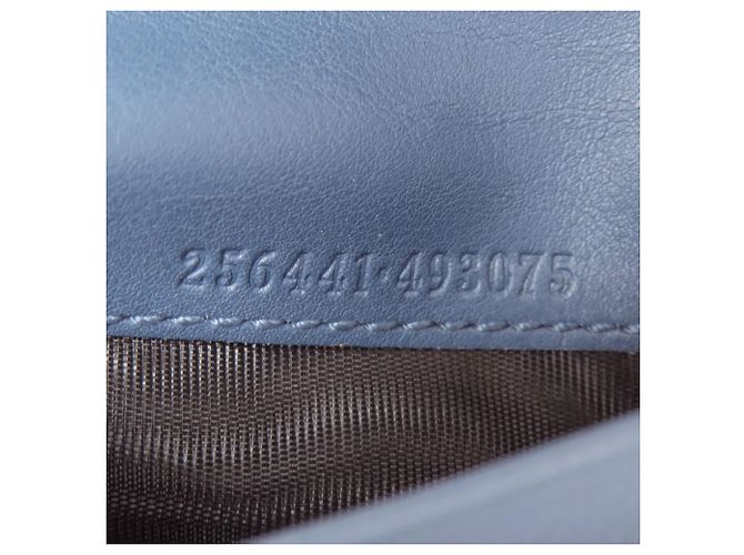 Gucci GG Signature Shima Bi-fold Wallet Blau Dunkelbraun - Ansicht 9