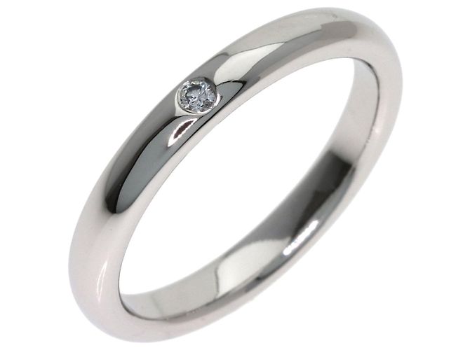 Tiffany & Co. Platin-Ring mit geschwungener Diamantfassung - Ansicht 2