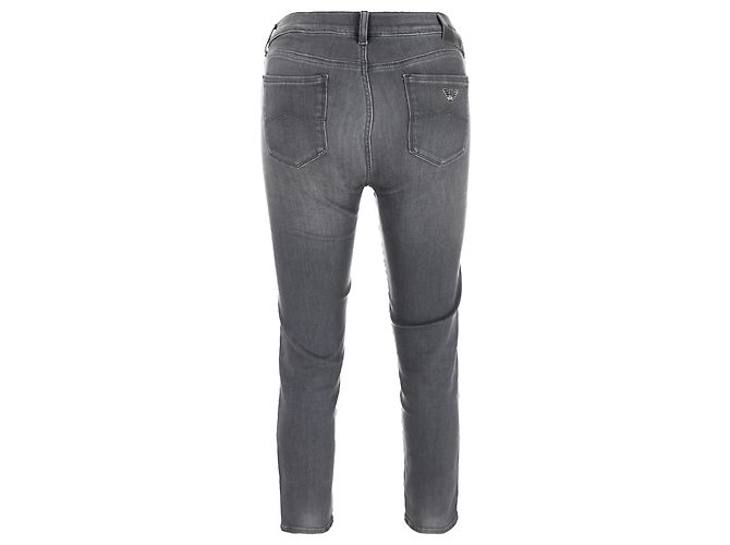 Vaqueros Slim Washed Armani Jeans en algodón gris - vista 3