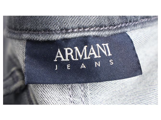 Vaqueros Slim Washed Armani Jeans en algodón gris - vista 4
