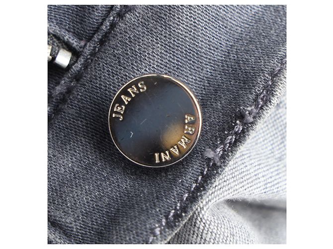Vaqueros Slim Washed Armani Jeans en algodón gris - vista 8