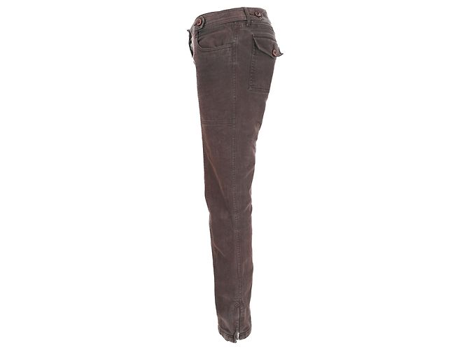 Jeans Slim-Fit Max Mara Weekend en algodón marrón Castaño Roja - vista 2