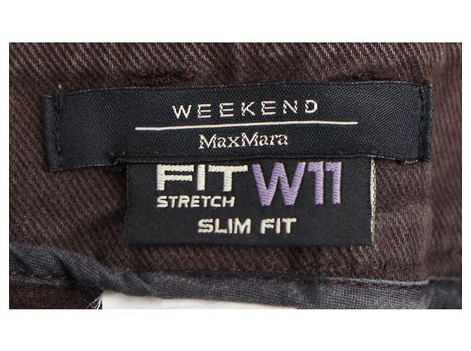 Jeans Slim-Fit Max Mara Weekend en algodón marrón Castaño Roja - vista 4