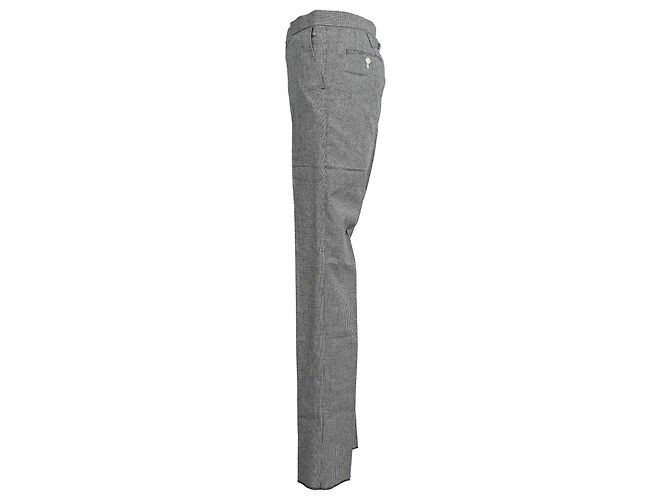 Thom Browne Hose mit Gingham-Print aus grauem Leinen - Ansicht 2