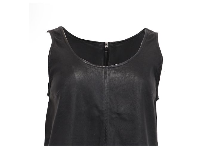 Camicetta senza maniche Marc by Marc Jacobs in pelle nera Nero - vista 2