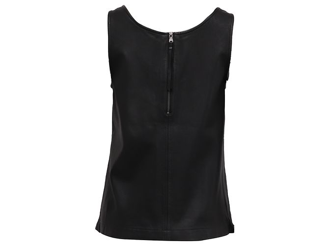 Camicetta senza maniche Marc by Marc Jacobs in pelle nera Nero - vista 4