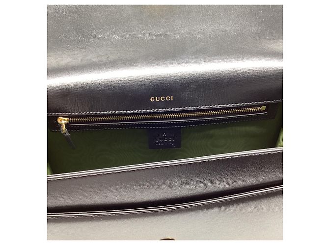 Borsa a tracolla Gucci Medium GG in pelle nera Nero - vista 15