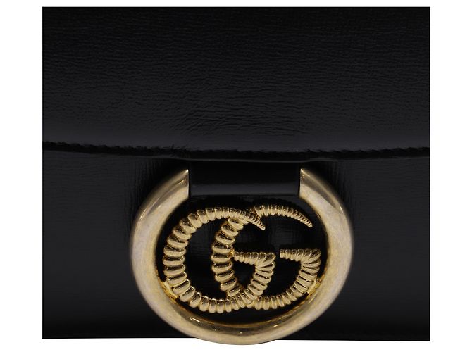 Borsa a tracolla Gucci Medium GG in pelle nera Nero - vista 7