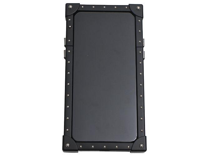 Twist Custodia Louis Vuitton x Fragment Monogram Eye Trunk per iPhone 7+ in Tela Cerata Nera Nero - vista 3