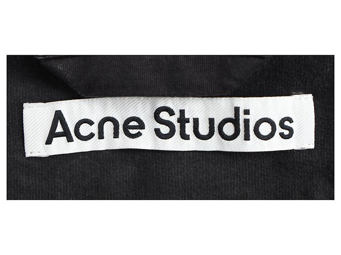 Acne Studios Kapuzenpullover mit Logo-Stickerei aus grauer Baumwolle - Ansicht 4