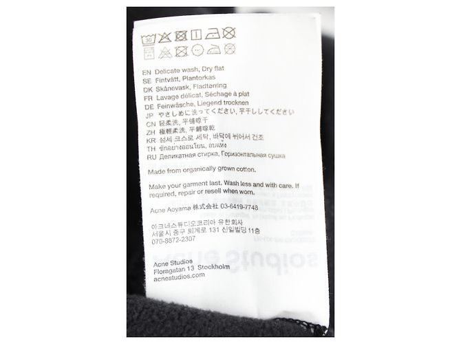 Acne Studios Kapuzenpullover mit Logo-Stickerei aus grauer Baumwolle - Ansicht 7