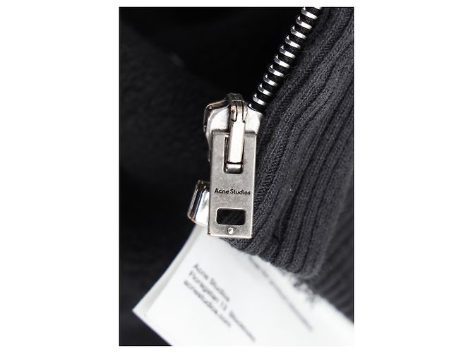 Acne Studios Kapuzenpullover mit Logo-Stickerei aus grauer Baumwolle - Ansicht 8