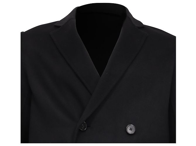 Theory Double-Breasted Coat in Black Wool - view 2