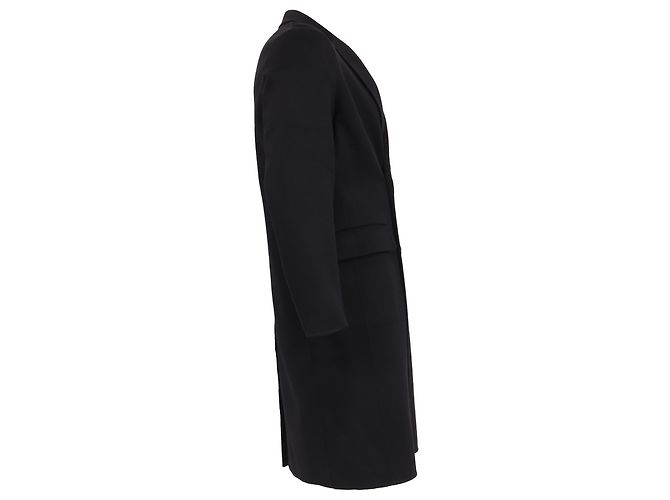 Theory Double-Breasted Coat in Black Wool - view 3