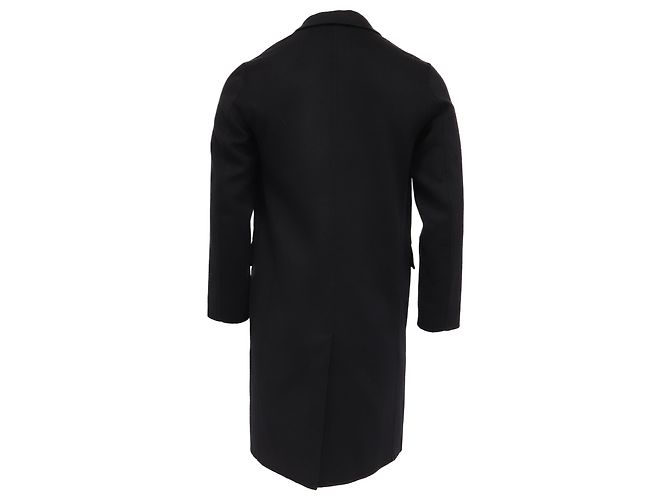 Theory Double-Breasted Coat in Black Wool - view 4
