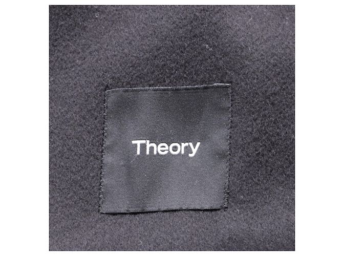 Theory Double-Breasted Coat in Black Wool - view 5