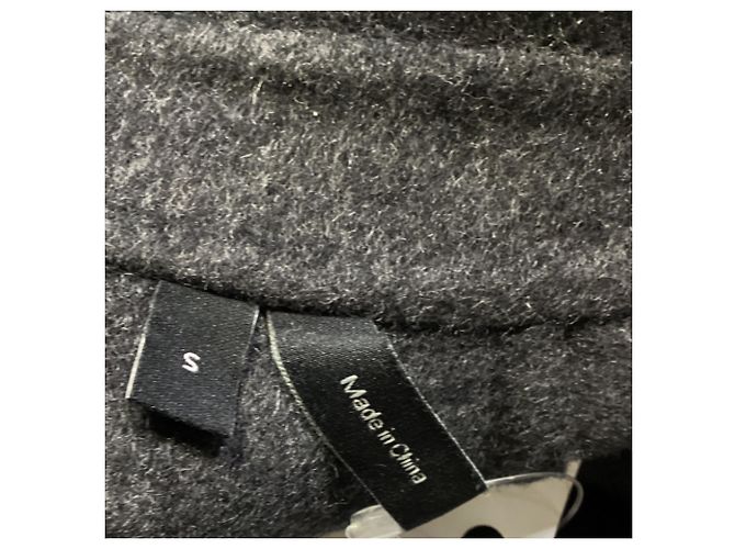 Theory Double-Breasted Coat in Grey Wool - view 7