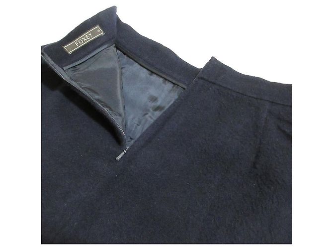 Autre Marque Falda FOXEY Caramel Drop de mezcla de cachemira Azul Azul marino - vista 6