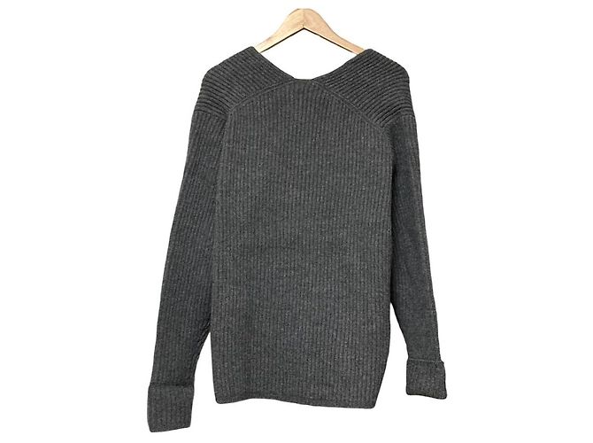 Autre Marque THE SHINZONE VOLUME V-AUSSCHNITT Wollstrickpullover Braun - Ansicht 2