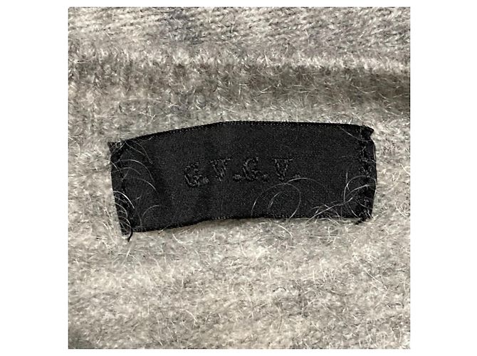 Autre Marque G.V.G.V. Mohair-Mischung Strickpullover Braun Grau - Ansicht 4